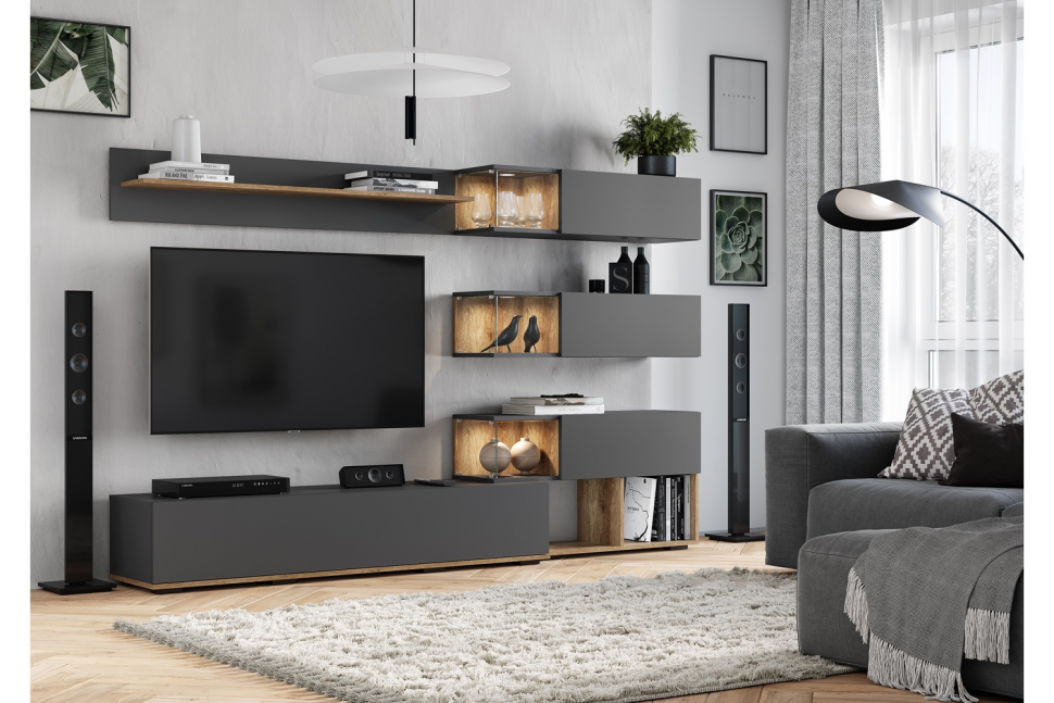 Гостиная Рига ГС-01, Каньон/графит