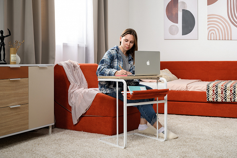 Марвэл Стол журнальный 12.122 Плэйн / Белый