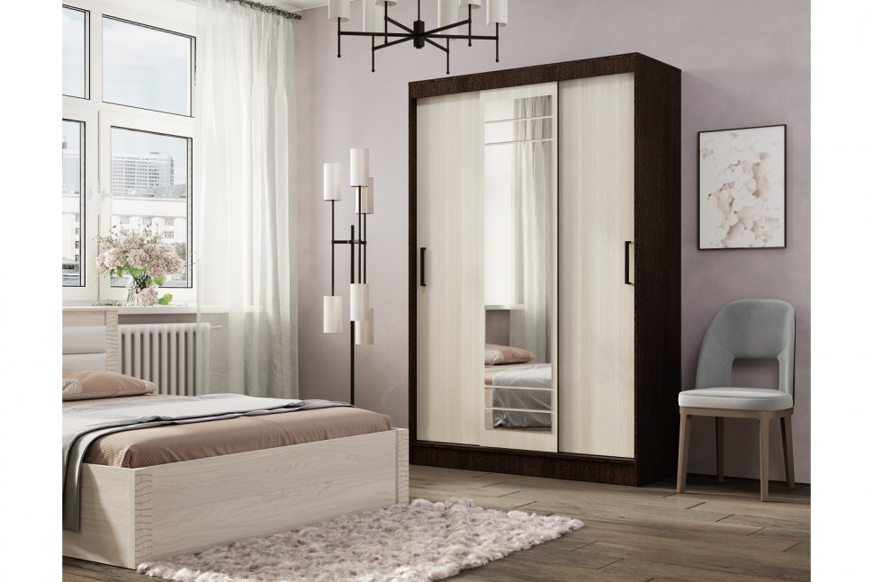 Шкаф-купе Тео ШКК-02, Венге, лоредо