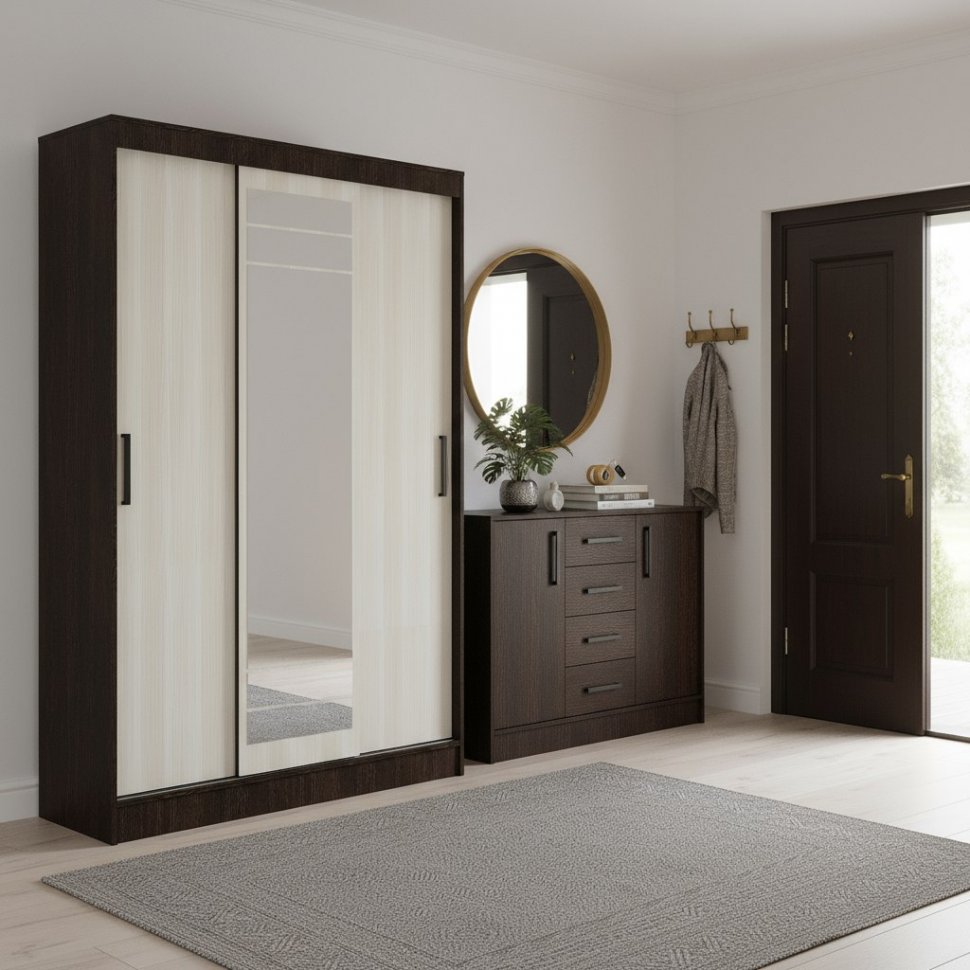 Шкаф-купе Тео ШКК-02, Венге, лоредо