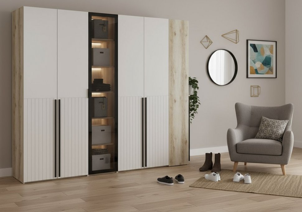 Прихожая Арден 3 Дуб Делано / Сантьяго софт