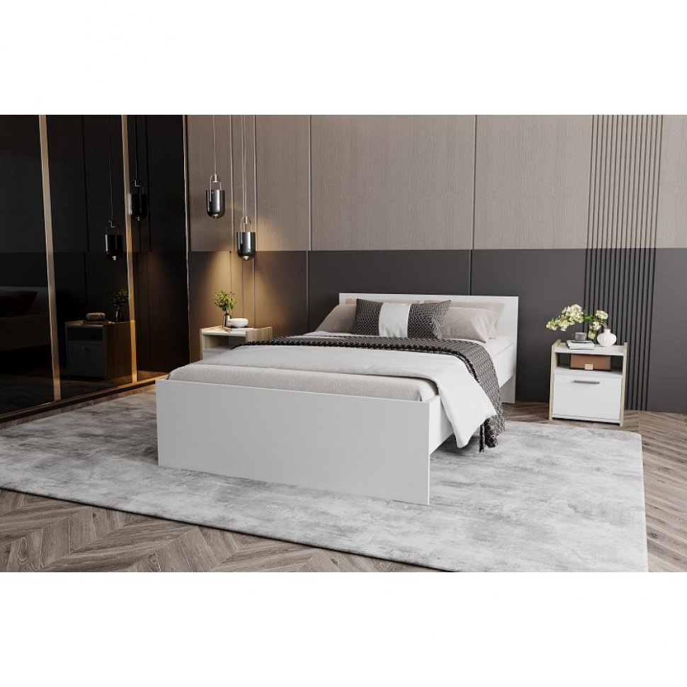 Кровать Симпл НМ 011.53-02 белый