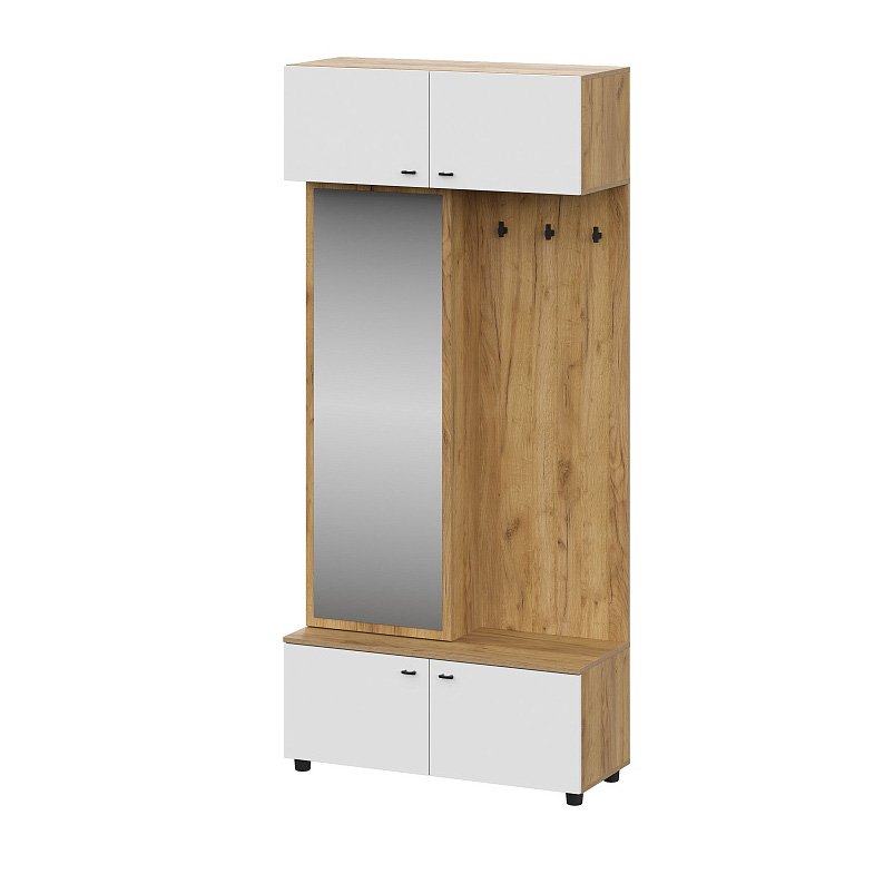 Вешалка 2 Милан (SV-Мебель) Белый