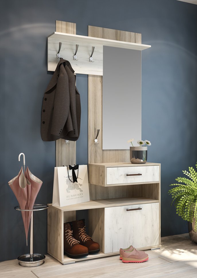 Мини-прихожая Смарт-2 (Горизонт) Кантри / Дуб Прованс