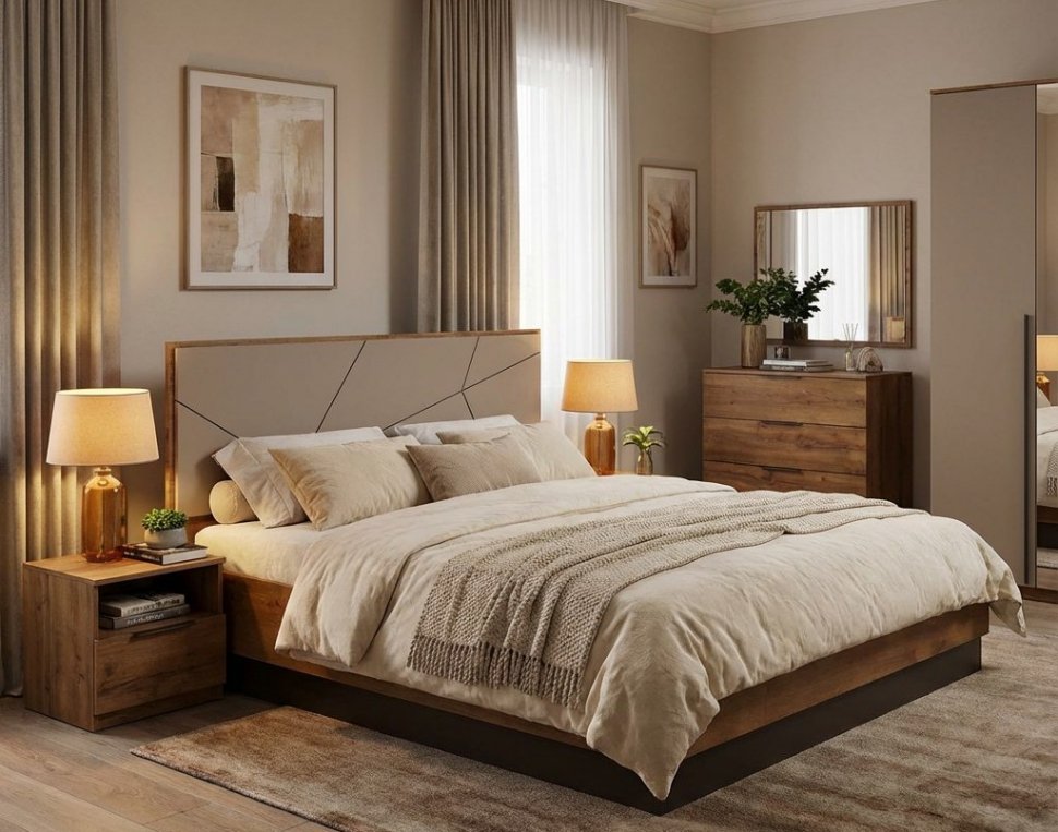 Кровать Гамма с ортопедическим основанием 54.16 Таксония/Грей