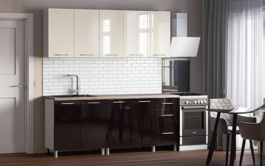 Кухня Танго 2 м, Ваниль, Горький шоколад