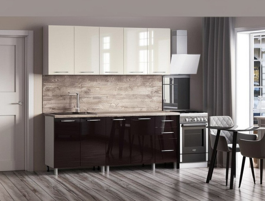 Кухня Танго 2 м, Ваниль, Горький шоколад