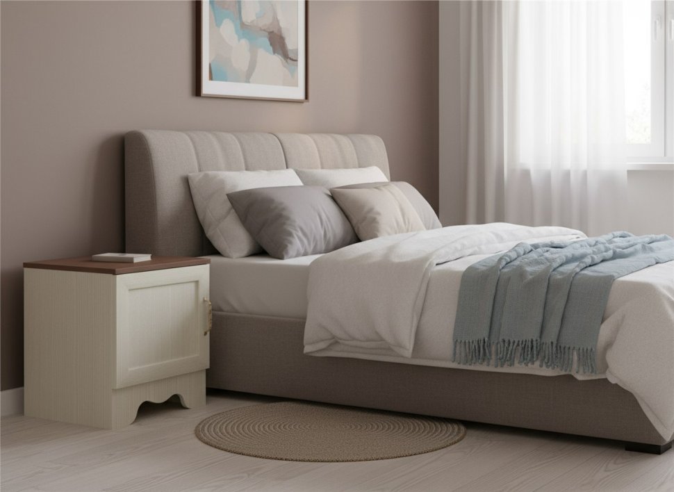 Латте 67 Тумба прикроватная Бодега Светлый / Орех Донской