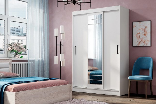 Шкаф-купе Тео ШКК-02, Белый