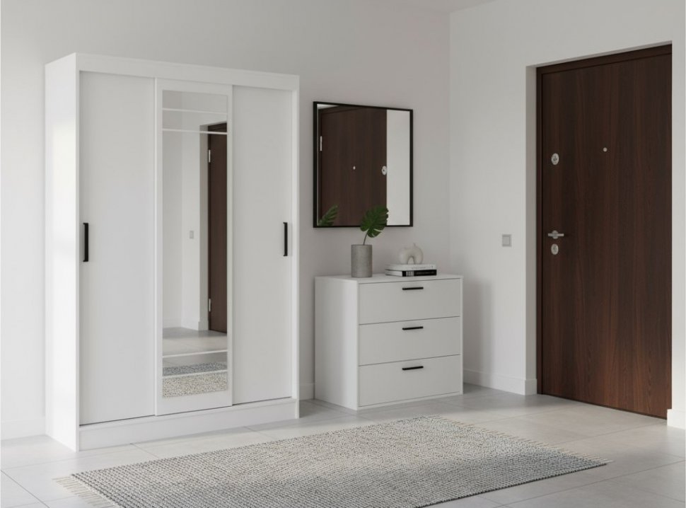 Шкаф-купе Тео ШКК-02, Белый