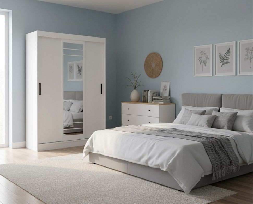 Шкаф-купе Тео ШКК-02, Белый