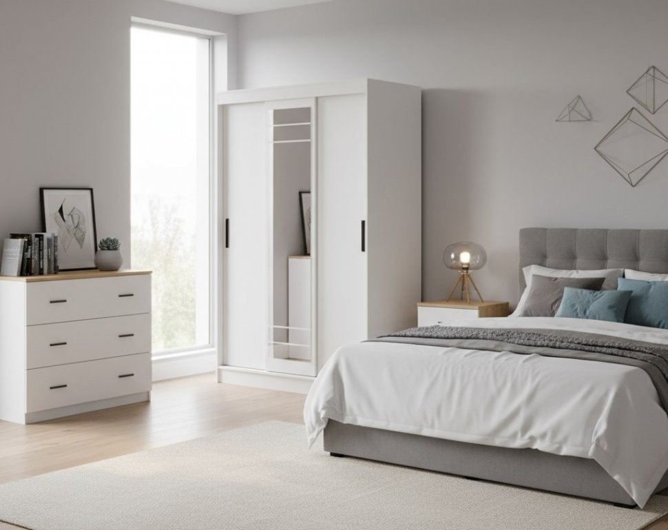 Шкаф-купе Тео ШКК-02, Белый