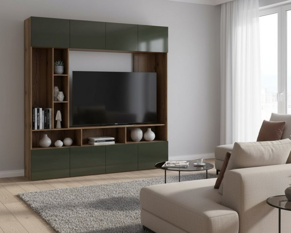 Харди ТВА секция Дуб Делано Темный / Зеленый