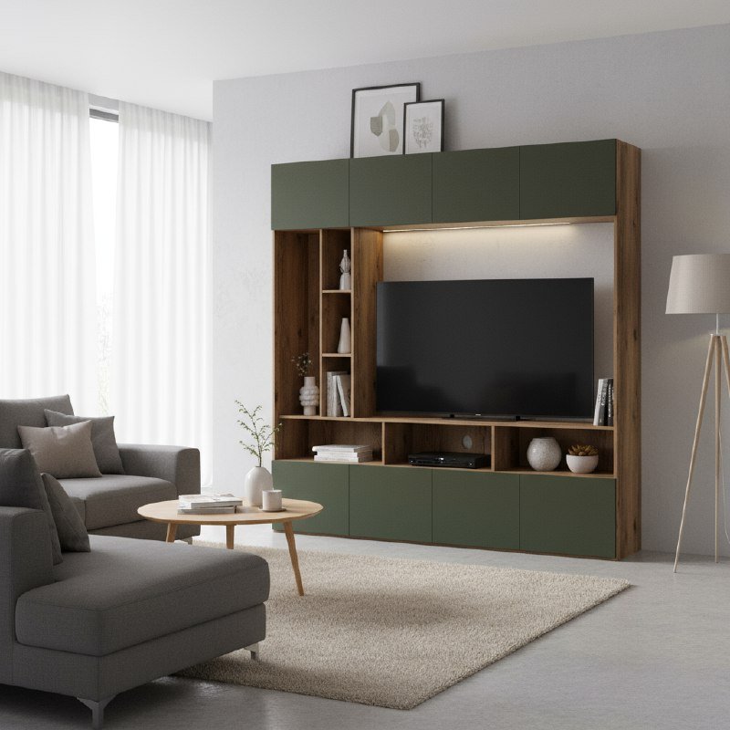 Харди ТВА секция Дуб Делано Темный / Зеленый