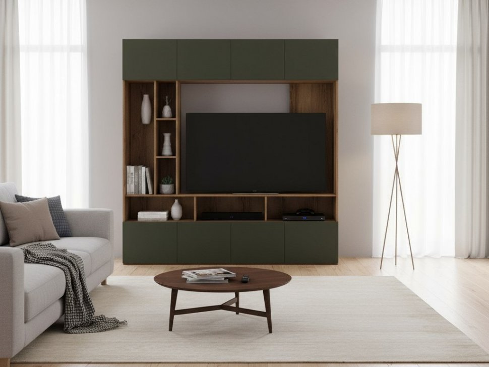 Харди ТВА секция Дуб Делано Темный / Зеленый