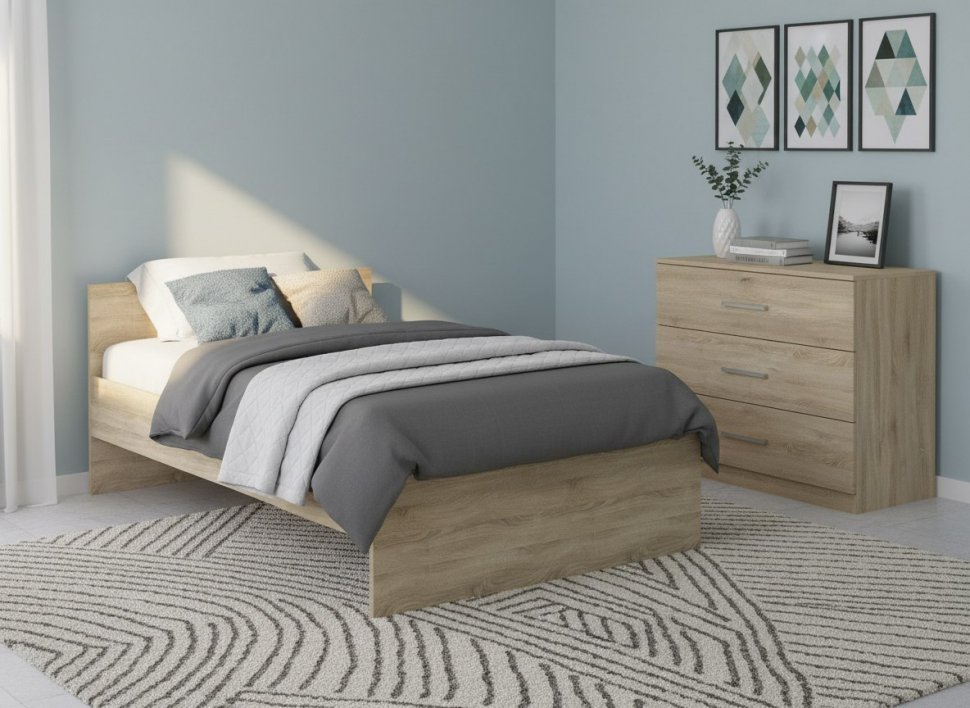 Кровать Симпл НМ 011.53-02 дуб сонома