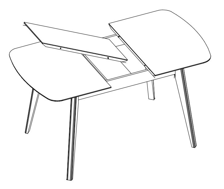 Стол обеденный раздвижной 110х70 Прайм (MLK) Черный Тунис