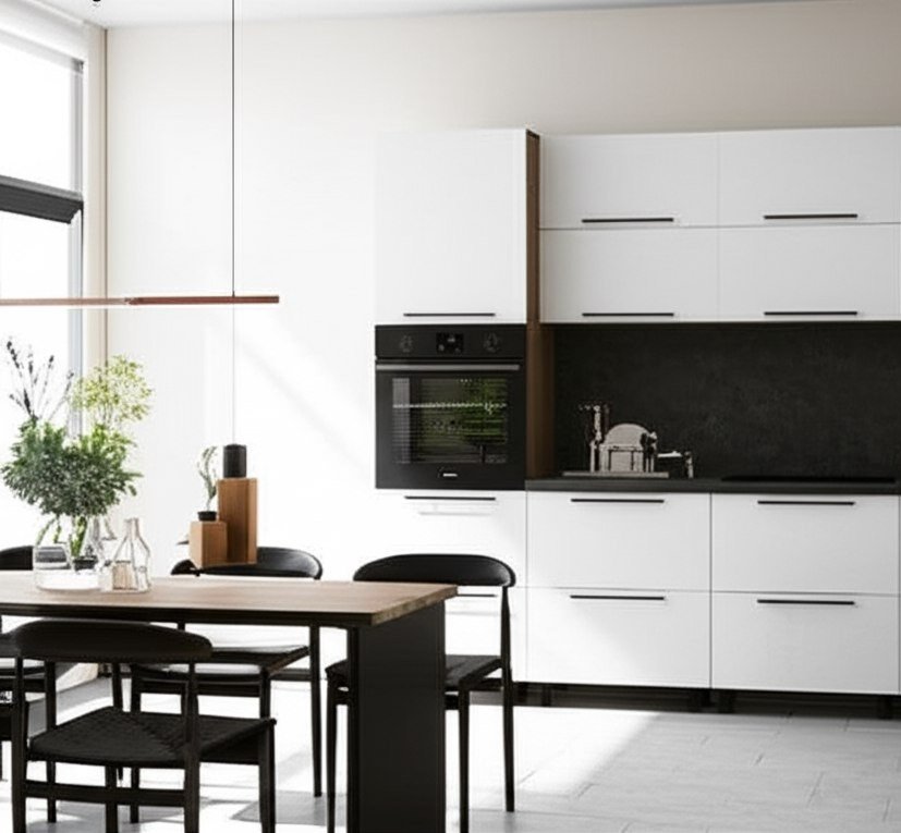 Кухня Этна 2 м. Комплект 1, Софт Вайт