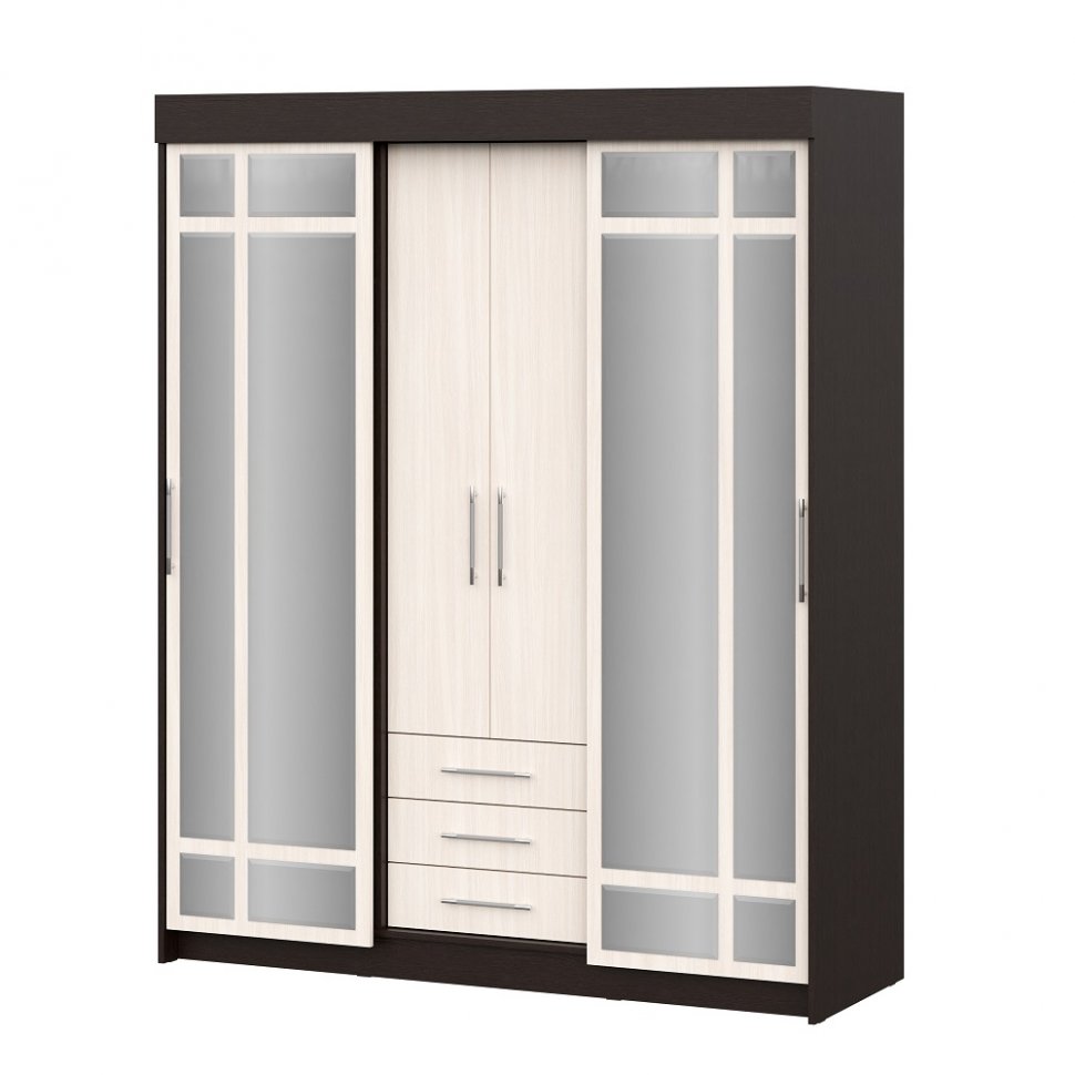 Шкаф-купе Фортуна (Интерьер Центр) 1700 Венге/Дуб белфорд