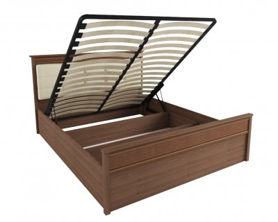 Кровать 140х200 ЛКР-1 (с подъемным механизмом) Ливорно DOMANI Орех донской
