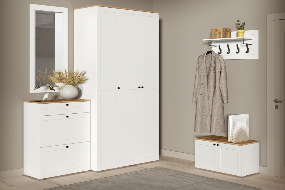 Остин Вешалка 15.12 Белый шагрень