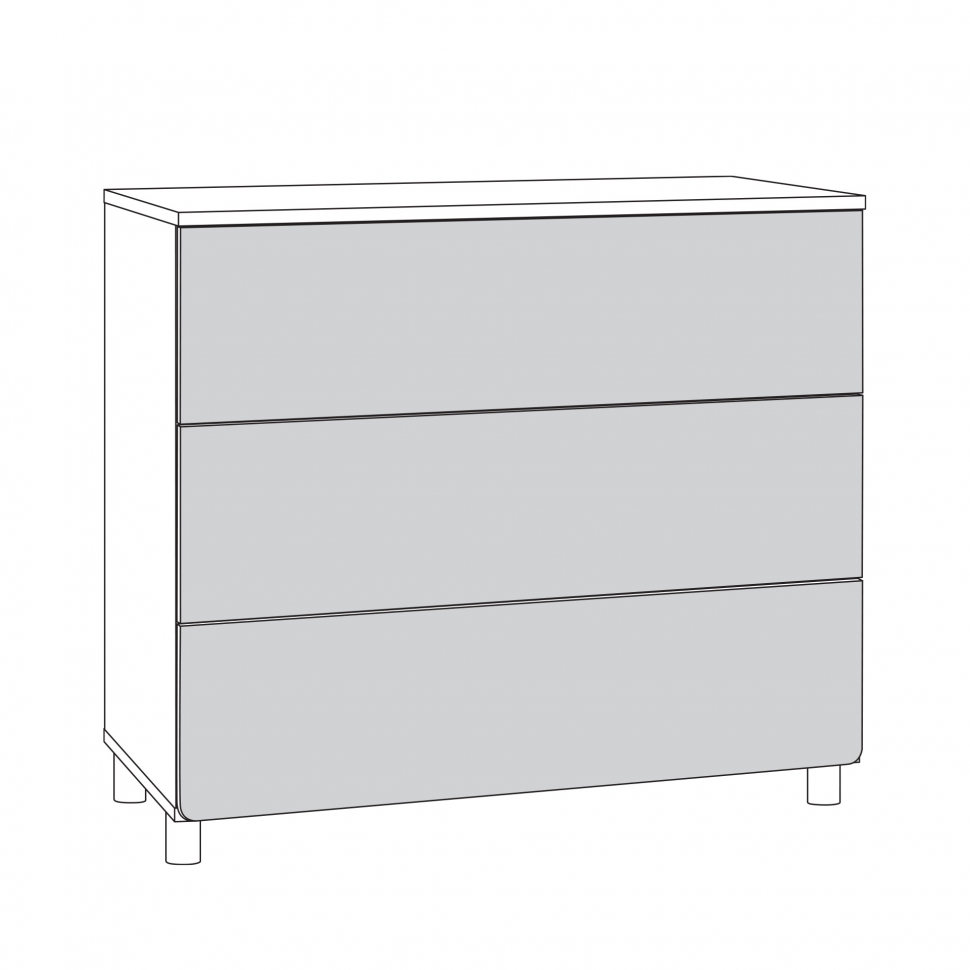 Эйп комод 13.322 Белый/Дуб белый