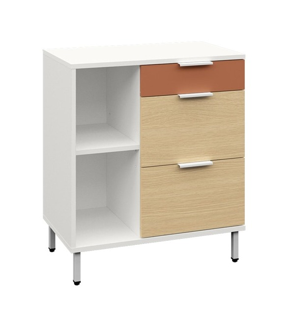 Марвэл Тумба 16.160 Белый PE шагрень / Плэйн / Безмолвная Пустыня