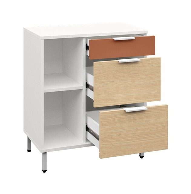 Марвэл Тумба 16.160 Белый PE шагрень / Плэйн / Безмолвная Пустыня