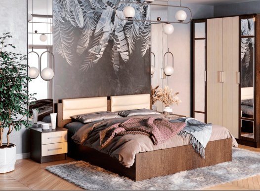 Кровать 160х200 Фиеста NEW (БТС) с реечным настилом