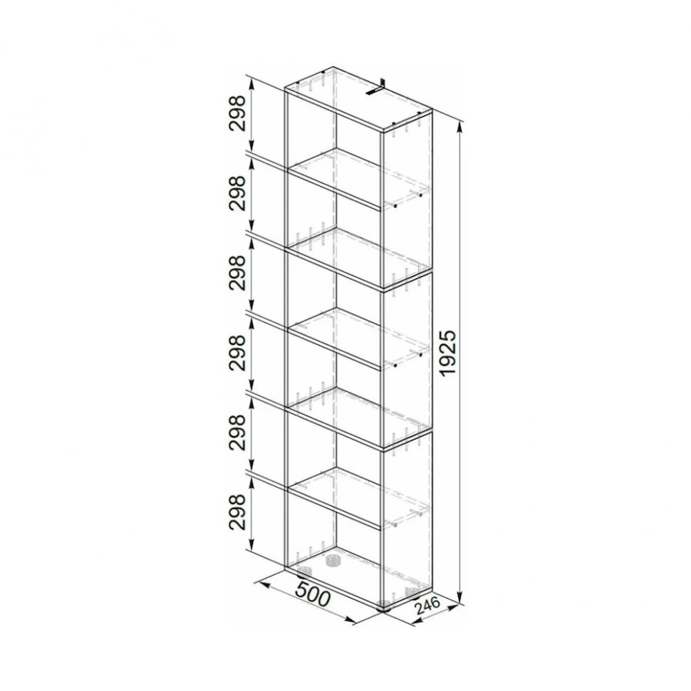 Стеллаж с полками Токио, Белый