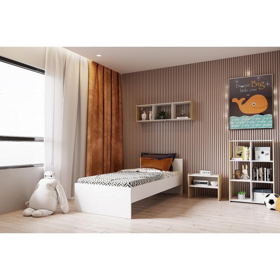 Кровать Симпл НМ 011.53-01 белый