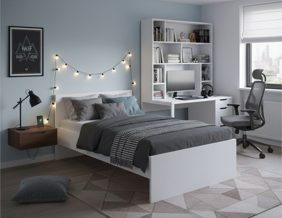 Кровать Симпл НМ 011.53-01 белый