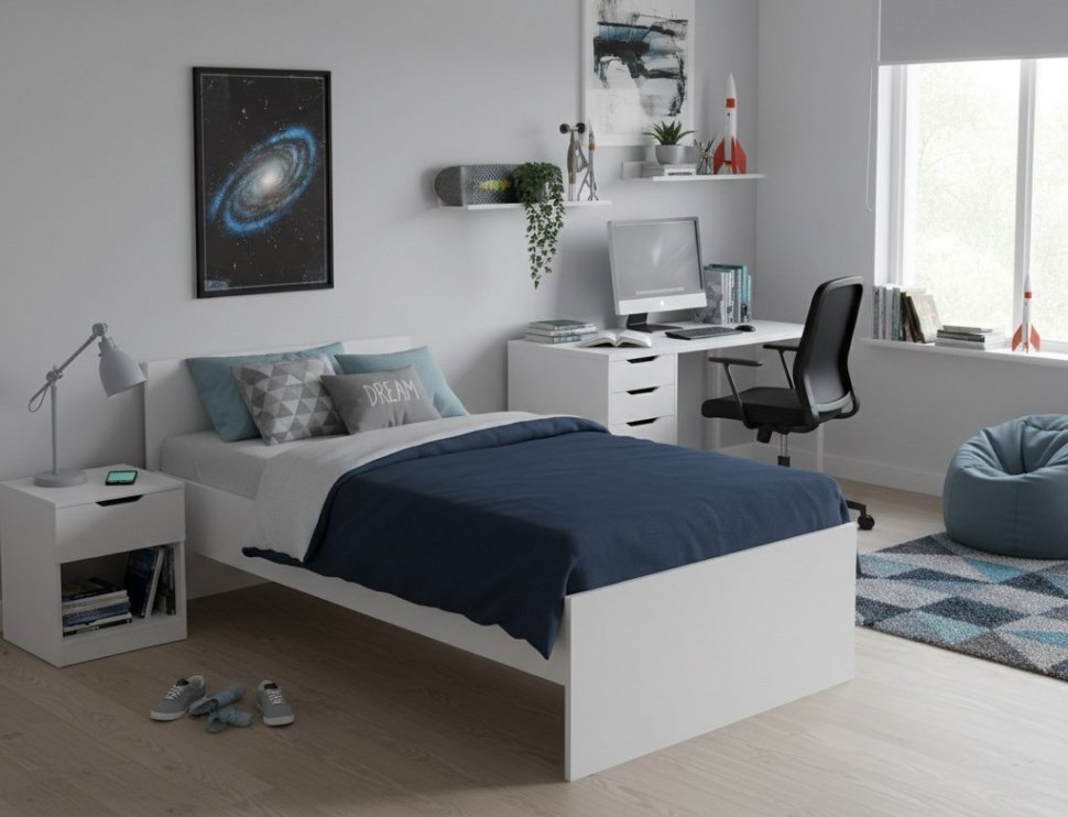 Кровать Симпл НМ 011.53-01 белый