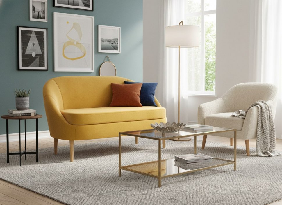 Диван Комо модель 005 / Ультра Мустард