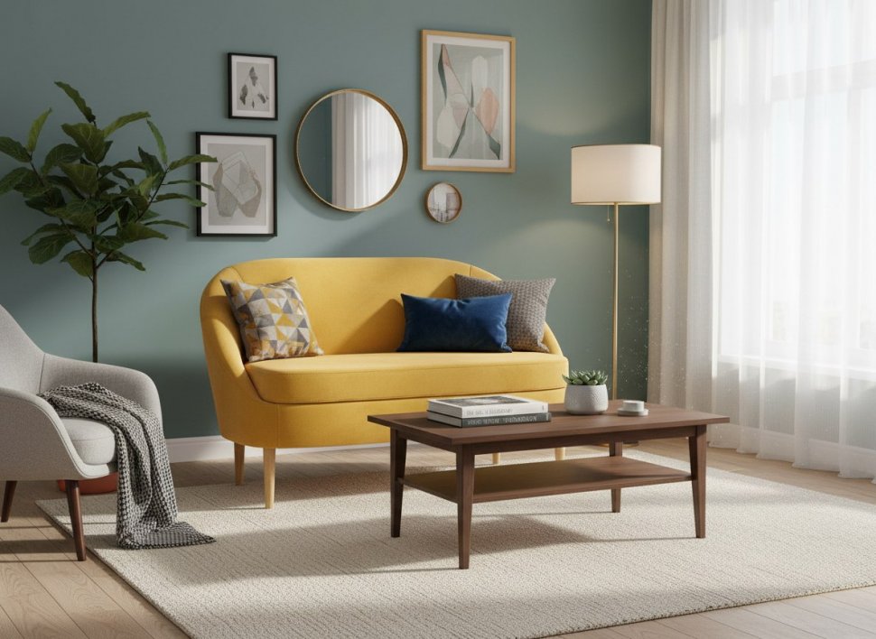 Диван Комо модель 005 / Ультра Мустард