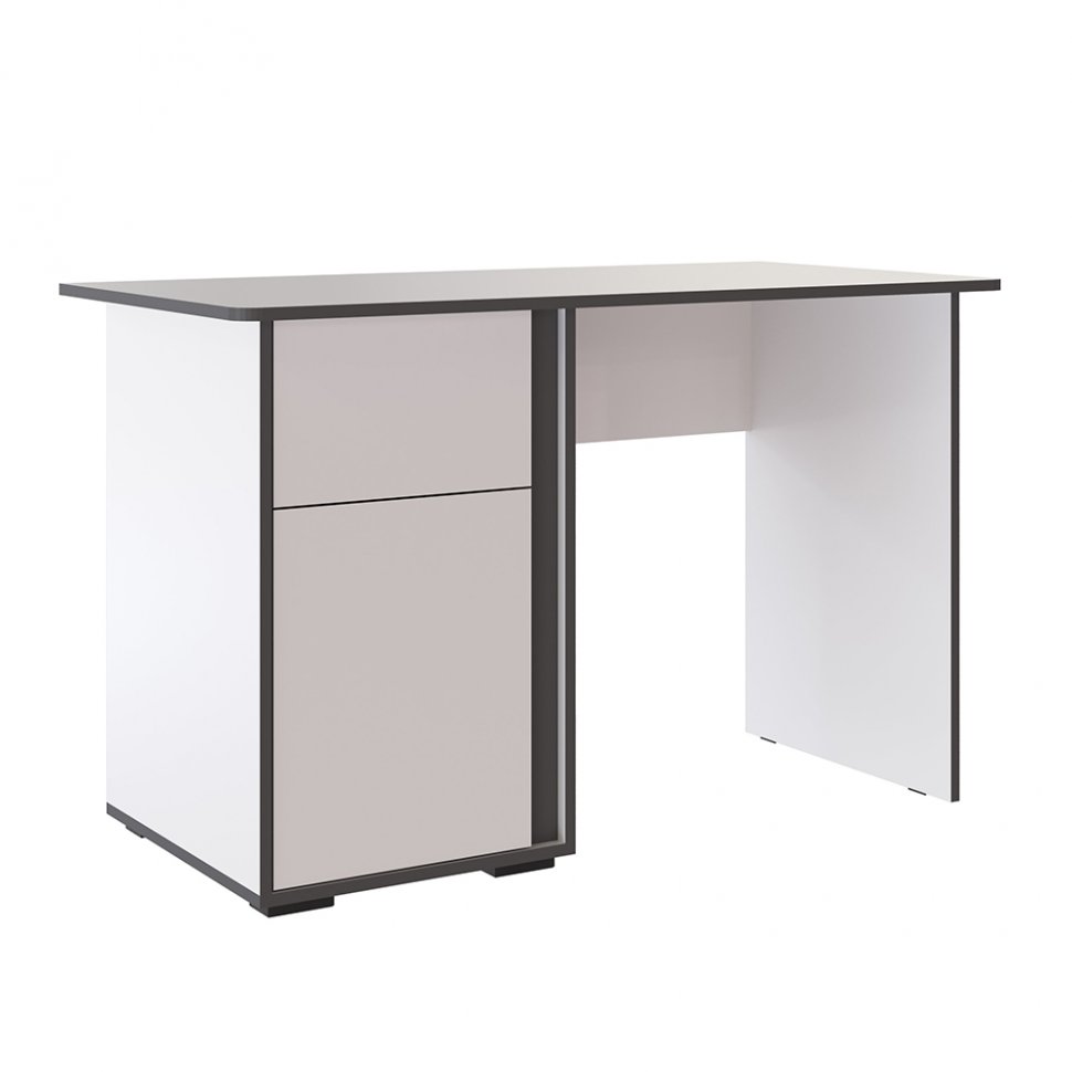 Стол письменный Асцелла, Белый, Графит серый