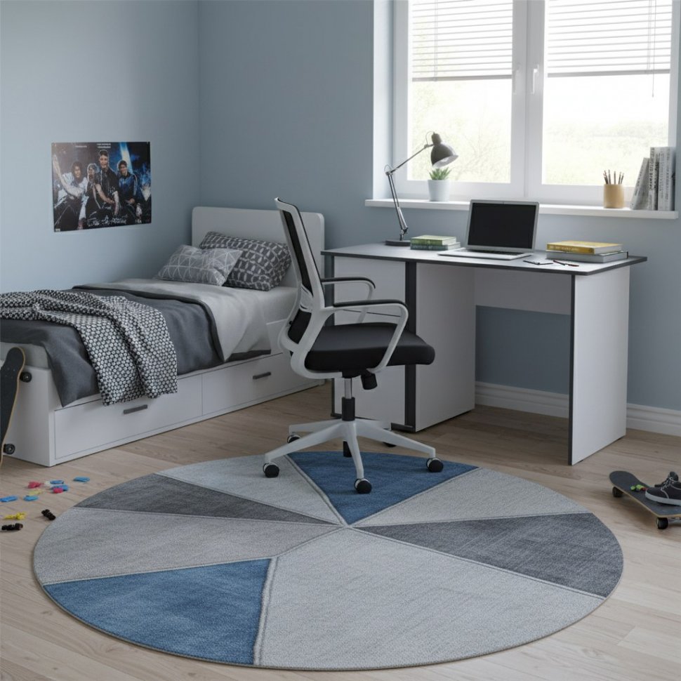 Стол письменный Асцелла, Белый, Графит серый