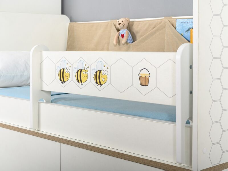 Эйп кровать 11.40 Белый/Дуб белый