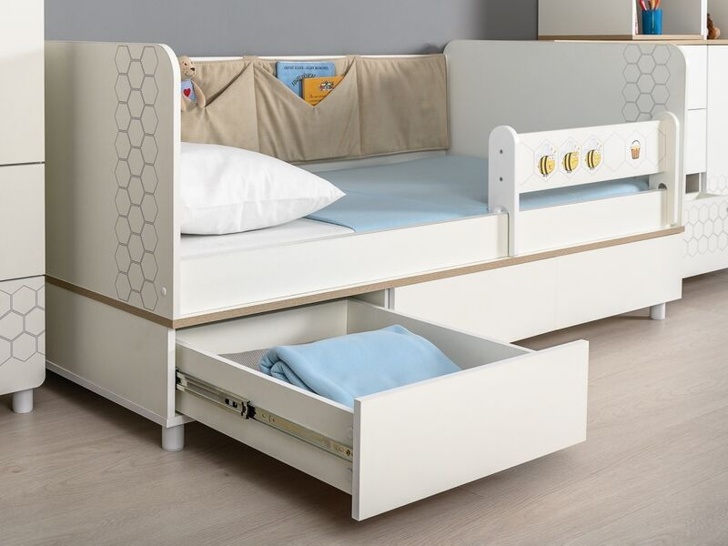 Эйп кровать 11.40 Белый/Дуб белый