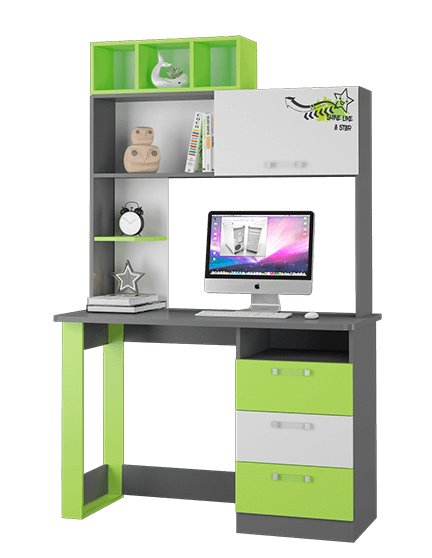 Стол письменный с надставкой Граффити MLK