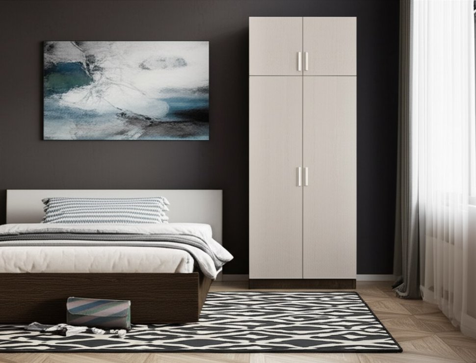 Шкаф двухдверный с антесолью БТС (Венге/Лоредо)