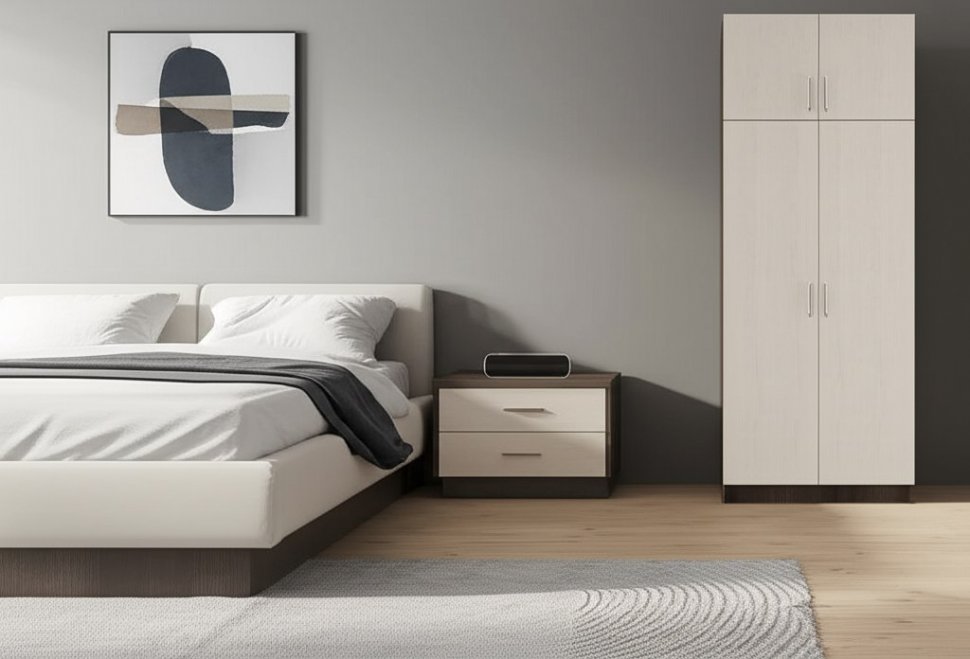 Шкаф двухдверный с антесолью БТС (Венге/Лоредо)