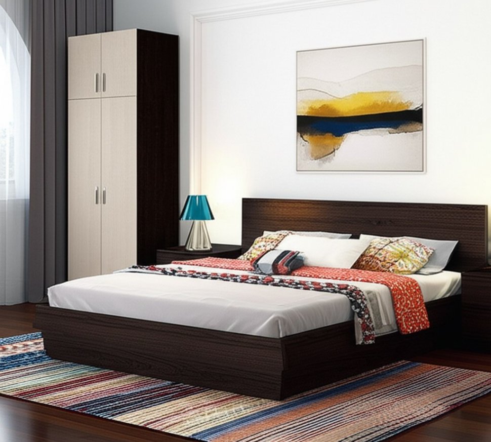 Шкаф двухдверный с антесолью БТС (Венге/Лоредо)