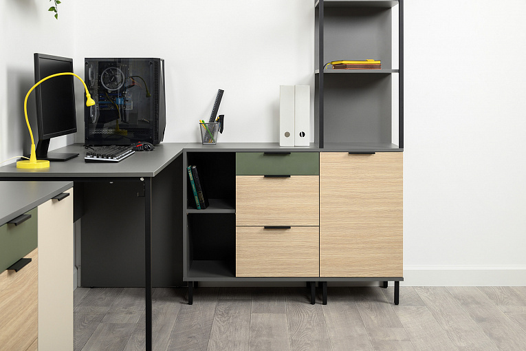 Марвэл Тумба 16.160 Темно - серый / Плэйн / Дымчатый Зеленый