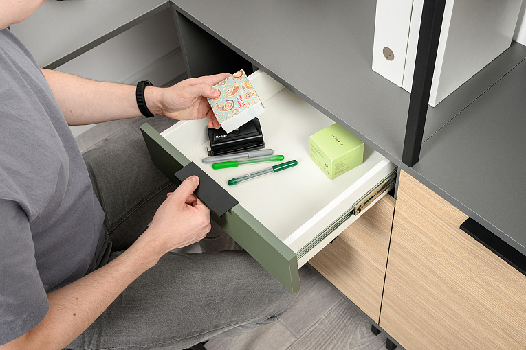 Марвэл Тумба 16.160 Темно - серый / Плэйн / Дымчатый Зеленый