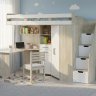 Карамель 77-03 кровать-чердак 2х этажная Дуб Сонома / Белый