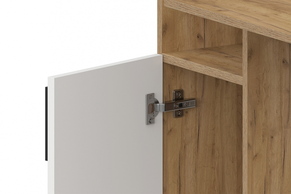 Стол компьютерный СТК 21, Дуб Золотой, Белый