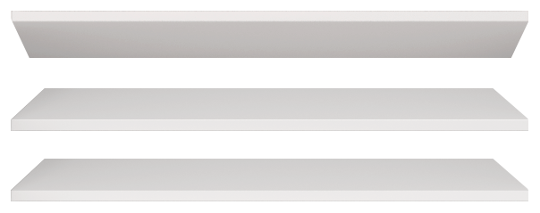 Полки 18 (3 шт) к Шкафу для одежды 16 «Виктория»