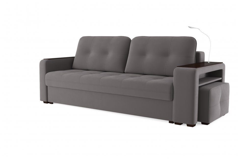 Диван Smart 4 пуф справа Б3-3Т-Б4 СК Велюр Velutto 19