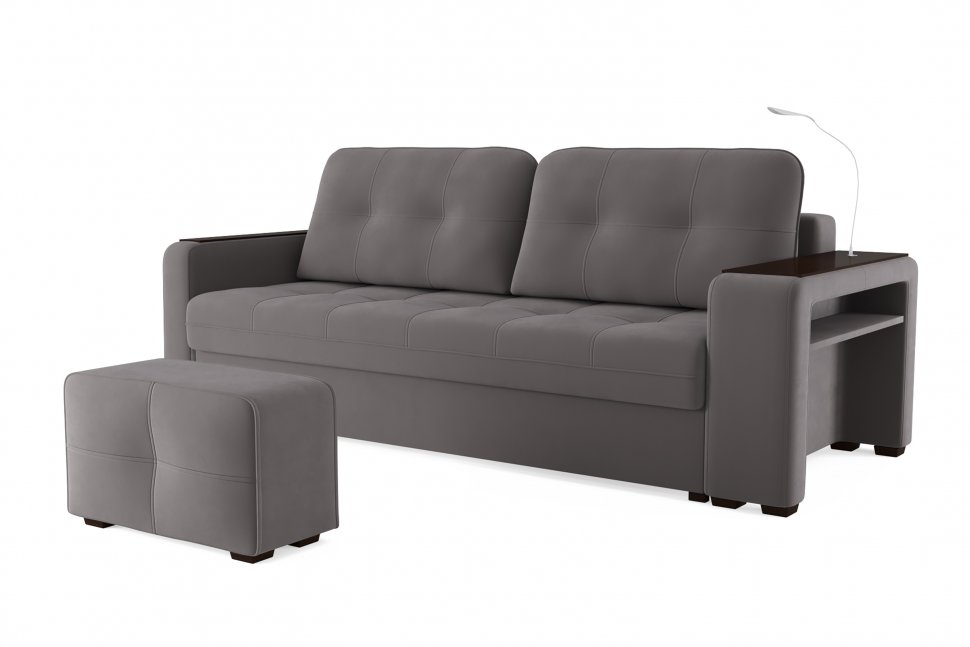 Диван Smart 4 пуф справа Б3-3Т-Б4 СК Велюр Velutto 19